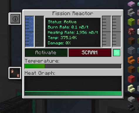 When I saved and quit my singleplayer world right after shutting down my fission reactor (which is the bare minimum setup for a reactor and turbine), I came back to it essentially reset. . Fission reactor mekanism burn rate